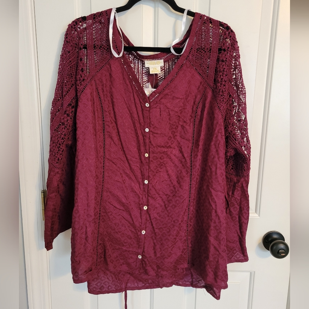 NWT Starling Reine button-down blouse XXL